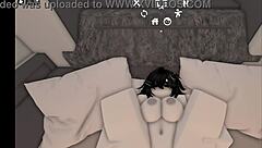Fucking a big-ass big-tits shark slut in roblox condo