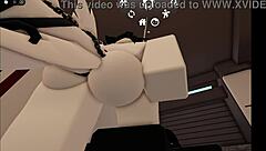 Fucking a big-ass big-tits shark slut in roblox condo