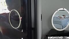 Brunette Big Ass Shower Ride and Deepthroat Action!