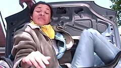 adorable mandy sky ditches bikini for interracial teen tease