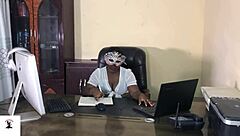 Musa bends over big ass pussy for boss deepthroat doggystyle orgasm promotion