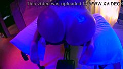 slut begs desperately for cumshot on face after intense doggystyle pounding bent over ass