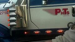 aussiefox teases truckers with her big aussie tits