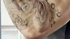 Muscular Bodybuilder Tattoo Legs Solo Workout Tease