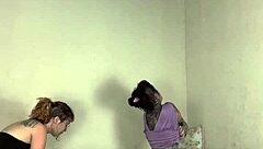 backstage, i give my friend's guy bareback anal with my big tattooed ass