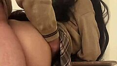 cum inside me before they see us pull down skirt for classroom public fuck