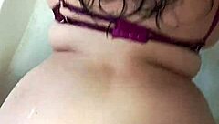 Colombian bodybuilder flashes huge ass tits in jacuzzi