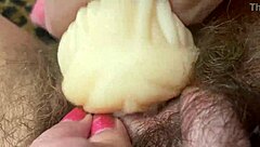 Watch me fuck my hairy big clit tight pussy hardcore dripping wet