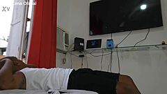 hey check this sexy petite asian licking monster cock before riding it hard