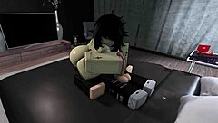 Fucking my Roblox friend Tomoko hard with deepthroat cowgirl and massive cumshots inside.