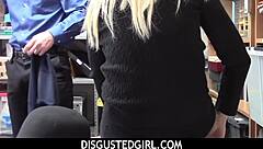 Hot thief milf caught shoplifting gets punished with rough amateur fucking