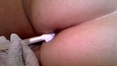 Chubby Slave Endures Glycerin Suppository And 3 Liters Enema Fisting