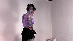 backstage, i give my friend's guy bareback anal with my big tattooed ass