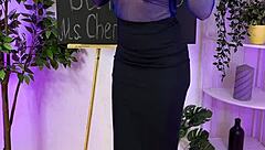 Teacher plugs her fat ass in sexy lingerie for wellness tease