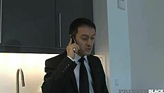 Cuckold Watches Ambre Aphrodite Ride Two Big Black Cocks Hard