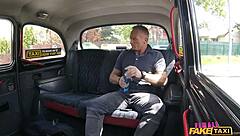 FEMALE FAKE TAXI MILF SQUIRTS FROM BIG TITS FELT AND ROUGH DOGGY COCK POUNDING!