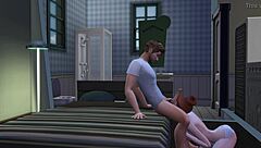 young babe drops to knees for dirty blowjob with older daddy figure