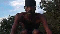 hempstead's homemade athletic workout turns intimate