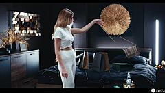 Hotel Staff Freezes Time Fucks Bound Blonde Guest Dripping Pussy Tits