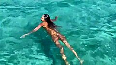 Sexy Monika Fox Swims Naked Pool Sea Pierced Nipples