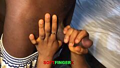 oiled ebony babe screaming tight pussy doggystyle after sloppy blowjob!