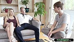 big tits mature seduces young guy after graduation fuck