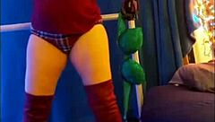 hotwife steffi teases with big pussy lips dance and panty play pmv