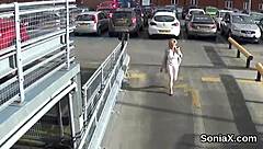 unfaithful british mature sonia flashes her huge fetish tits