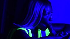 Milf spits on black cock outdoors