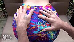 Chubby latina jennifer rojas bounces juicy pussy on thick cock outdoors