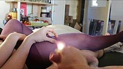 nylonxtreme update 28 blasts cum all over shiny lurex pantyhose and boots