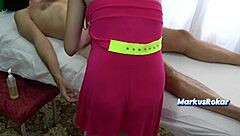 CLIENT FLASHES DICK ON BED MASSAGE GIRL SUCKS HAPPY END!