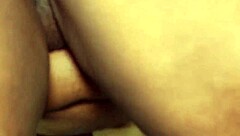 Ebony BBW rides cowgirl wildly