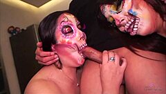 Threesome with big ass Latinas filled with hot Mexican cum