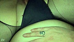 trim milf in leggings nylon teases her curves