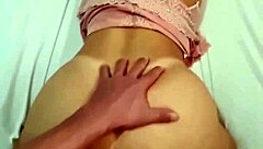 while hubby works wife shakes big ass for neighbor's doggystyle pounding