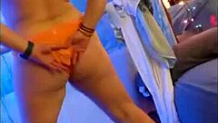 hotwife steffi teases with big pussy lips dance and panty play pmv