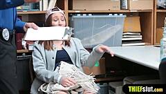 Cute Russian Shoplifter Teen Punished Roughly