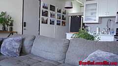 Horny Brunette Teen Swallows Massive Cumshot Load!