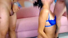 jazmin chokes on deepthroat group blowbang rough domination