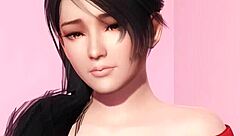 Momiji's topless big ass tease close-up posing