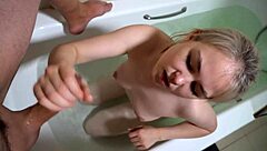 my bath time girl sucks cock so eagerly