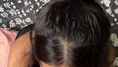 Submissive girlfriend gags on monster cock deepthroat!