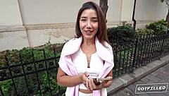 Gotfilled laying and creampie filling sexy layla scarlett