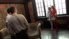 Two teens ride monster cocks in assfucking frenzy