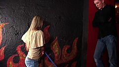 sabrina blonde devours cock before anal plowing in lingerie