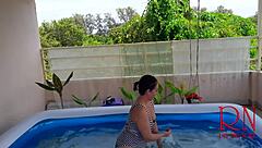 regina noir sucks cock underwater then gets dominated poolside