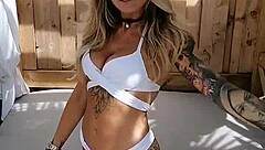 Watch me tease hard with my dildo in this free solo exhib video