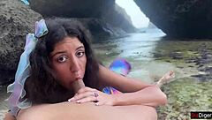 i traded legs for a mermaid babe's sloppy beach creampie