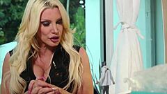 busty femdom blonde brittany andrews milks ts slayer's huge cock